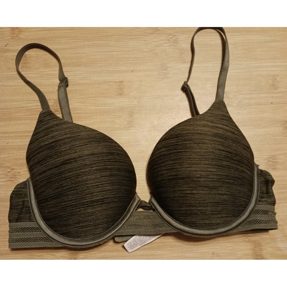 Victoria's Secret Heather Dark Green Perfect Shape Convertible‎ Strap Bra, 32C